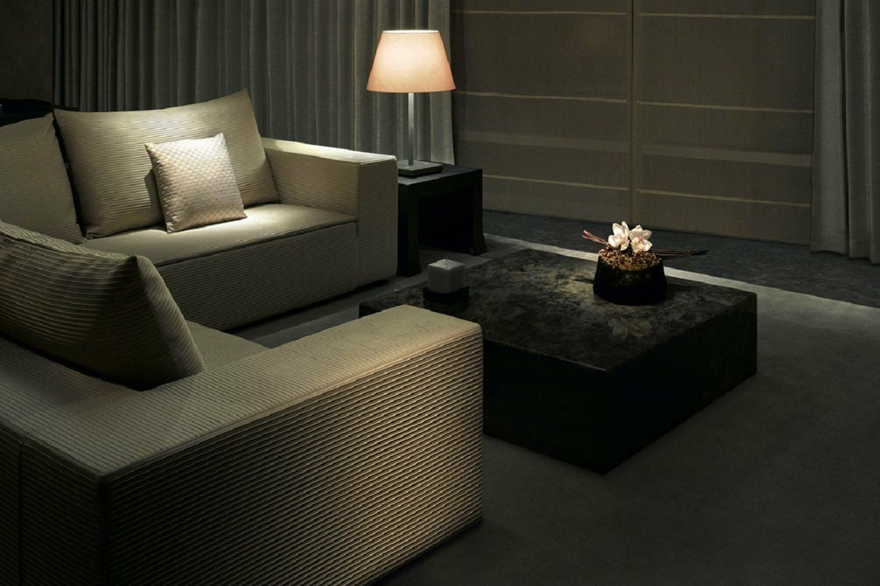 Armani Hotel Dubai Exterior photo A living room with a low table